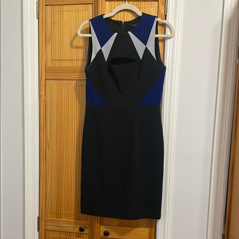 BCBG High Neck Dress with Cut Outs